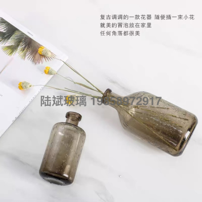State Life Nordic Instagram Style Flower Transparent Bubble Glass Vase Modern Minimalist Furnishings Decoration Shooting Props