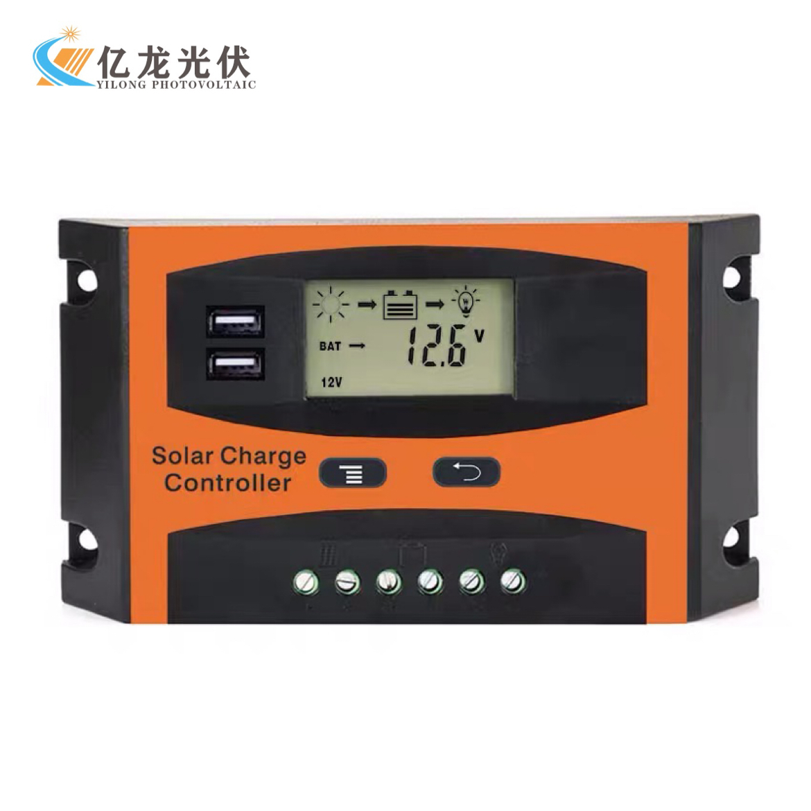 太阳能控制器12v24v全自动通用太阳能板控制器家用路灯光伏板充电