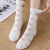 SocksSocks Women's Mid Tube Stockings Ins Trendy Korean Japanese Cute Pink Long Socks Cotton Thin Student Girl Love Socks