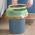 Square Trash Can Nordic Style Wastebasket Plastic Barrel Pressure Ring Large Trash Can Bathroom Office Dust Basket