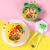 Children's Silicone Bowl Set Cartoon Baby Rice Bowl Spork Chopsticks Complementary Food with Straw Training Tableware Wholesale