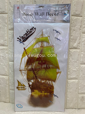 Sailing ship Stickers room Wall Decorative 3D Wall Stickers