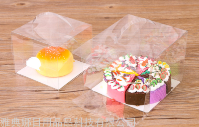 Fully Transparent Mini 4-Inch 5-Inch 4-Inch Popcorn Cheese Mousse Xiaoxidian Birthday Cake Packaging Box Portable