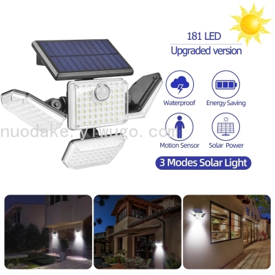 All Sides Luminous Foldable Solar Lamp Outdoor Courtyard Solar Wall Lamp Solar Sensor Wall Lamp