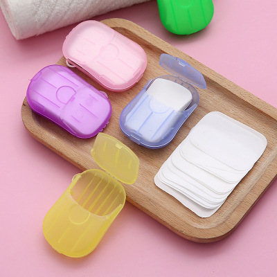 Travel Disposable Soap Slice Boxed Soap Sheet Portable Hand Washing Tablets Small Soap Flake Mini Soap Flakes