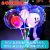 Ground Push Balloon Party Supplies Popular Transparent Luminous Bounce Ball Flash LED Mouse Cartoon Luminous Balloon
