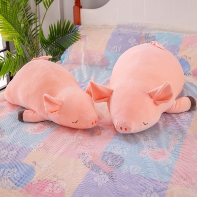 down Cotton Lying Version Pink Pig Plush Toy Pig Doll Large Pillow Piggy Doll Girl's Gift Rag Doll