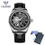 Cadisen Men's Mechanical Watch Hollow Sheet Plate Sapphire Transparent Bottom Waterproof Men's Business Watch