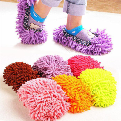 Stall Supply Removable and Washable Ground Slippers Shoe Cover Chenille Shoe Cover Lazy Shoe's Mopping Cover Mop Cover