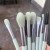 8 Mini Makeup Brushes Set Ins Eye Shadow Brush Foundation Blush Brush Novice Soft Hair Brush Suit Stool Beauty Tools