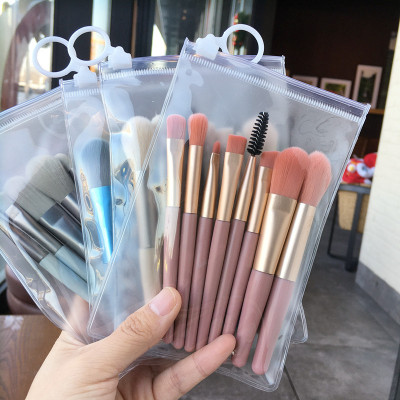 8 Mini Makeup Brushes Set Ins Eye Shadow Brush Foundation Blush Brush Novice Soft Hair Brush Suit Stool Beauty Tools