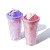 Ice Cup Plastic Water Cup Double-Layer Straw Tumbler Female Creative Gift Customized Wholesale Plastic Cup Stock