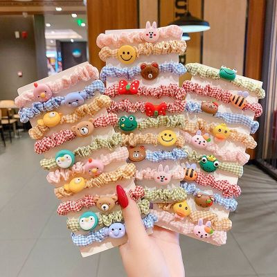 Children's Hair String Large Intestine Hair Band Baby Cute Hair String Female Summer Headdress Rubber Band for Hair Ties Does Not Hurt Hair Rubber Bands Card