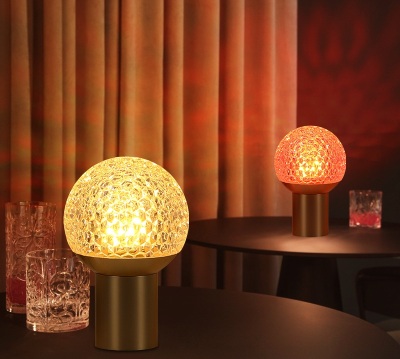 Remote Control Bedside Night Light Danish Table Lamp Light Luxury Ambience Light Ins Quiet Bar Diamond Crystal Lamp