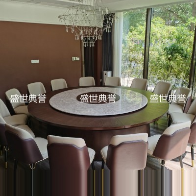 Hotel Solid Wood Dining Table Direct Sales Restaurant Box Electric round Table Club Modern Light Luxury Electric Table