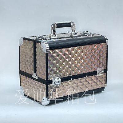 Aidihua New Color Aluminum Water Cube Beauty  Special Multi-Functional CosmeticCase LargeCapacity Three-LayerStorage Box