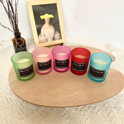 Glass Candle Smoke-Free Fragrance Romantic Aromatherapy Candle Hotel Indoor Fragrance Exquisite Gift Customization