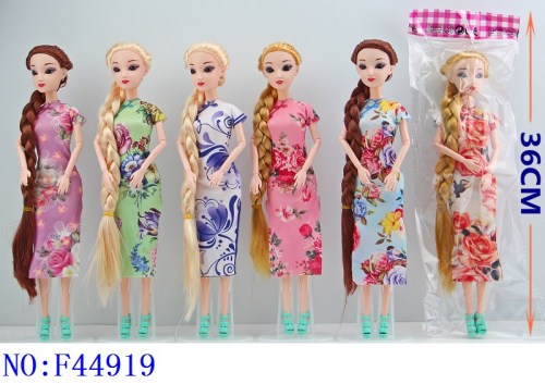 girl toy 11.5 inch 11 joint solid 3d real eye cheongsam rapunzel doll f44919