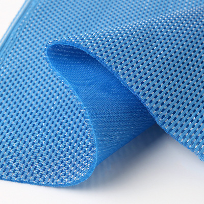 Blue Polyester Sandwich Mesh Elastic Mesh Fabric Wholesale Bags Shoes Material Sportswear Mesh Fabric