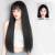 Wig Women's Long Hair Natural Full-Head Wig Internet Celebrity Air Bangs Black Long Straight Hairstyle Temperament Face Repair New Style Hair Cover