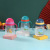Children's Straw Water Pot Flip Cartoon Plastic Handle Cup Baby Drop-Resistant Drinking Water No-Spill Cup Portable Cup Wholesale