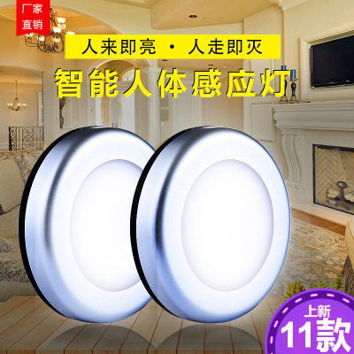 Infrared Sensor Lamp Light Control Small Night Lamp Creative Gift Led Wardrobe Lamp Aisle Bedroom Bedside Wall Lamp Manufacturer