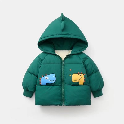 off-Season Korean Style Children's Cartoon Hooded Cotton-Padded Clothes Baby Cotton Padded Coat Coat Children's Clothing Foreign Trade Wholesale Live Supply
