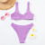 Wave Pattern Sexy Split Bikini Swimsuit for Women