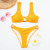 Wave Pattern Sexy Split Bikini Swimsuit for Women