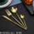 Set of 4 pcs 304 Stainless Steel Bamboo Joint Knife, Fork and Spoon Tea Spoon Tableware Gift Set