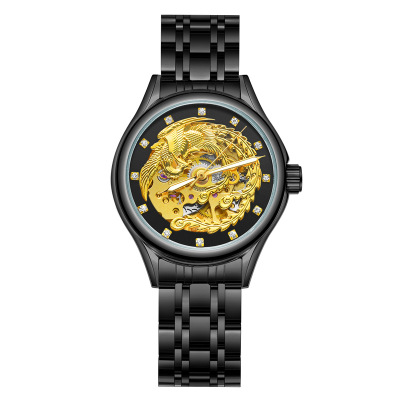 Winner New Mechanical Watch Steel Belt Business Ladies Phoenix Dial Mechanical Watch Steel Belt Luminous 8222