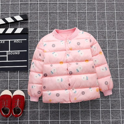 21 Children's Cotton Clothes Baby Winter Lightweight Warm down Cotton Liner Boys and Girls Close-Fitting Small Cotton-Padded Clothes Long Sleeve Coat