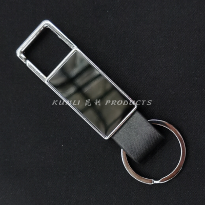 Metal Alloy Leather High-End Keychain Premium Gifts Hanging Buckle Waist Hanging Men's Leather Ring Factory Direct Sales
