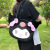 New JK Uniform Little Devil Kuromi Clow M Handbag Black Large Capacity Storage Shoulder Bag for Women