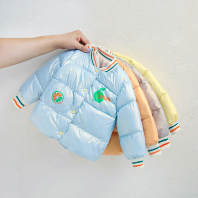 Autumn and Winter Medium and Small Children's down and Wadded Jacket Warm Boys and Girls Children's Clothing Baby Cotton Padded Coat Liner Coat One Piece Dropshipping