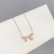 Korean Style Fashion New Bow Zircon Pendant Titanium Steel Necklace for Women 2021new Internet Celebrity Same Style Clavicle Chain