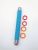 14-Inch Plastic Plug with Scale Ring Convex Pattern Silicone Rolling Pin Plastic Stainless Steel