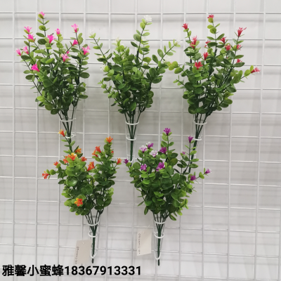 Home Decoration Bonsai Accessories Flower Arrangement with Balcony Set 5 Fork Happiness Eucalyptus Wuhe Plum