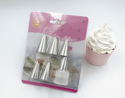 430 Stainless Steel Mouth of Piping Device Baking Set Small 6-Piece Set 12-Piece Set 24-Piece Set Cream Piping Cake Lace