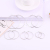Korean Fashion Trendy Eardrop Earring Simple All-Match Square Silk Carven Design White Steel Color