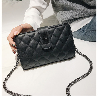 Women's Bag 2021 New Korean Style All-Match Small Square Bag Women's Bag Classic Style Rhombus Chain Bag Shoulder Messenger Bag Fashion