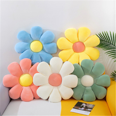 Cartoon Sun Flower Plush Pillow Doll Office Seat Cushion Pillow Petals Sofa Bay Hold pillow 