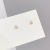 Japan and South Korea Sterling Silver Needle One Card Multi-Pair Earrings Three Pairs Finely Inlaid Stud Earrings Women's Real Gold Plating Slimming Earrings Wholesale