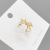 Japanese and Korean Style Bow Open Ring Fashion Trendy Ring Ins Simple Cold Style Ring Ornament Wholesale