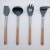 Amazon Hot Sale Beech Handle Silicone Kitchenware 11-Piece Set Kitchen Tools Ladel Non-Stick Pan Set