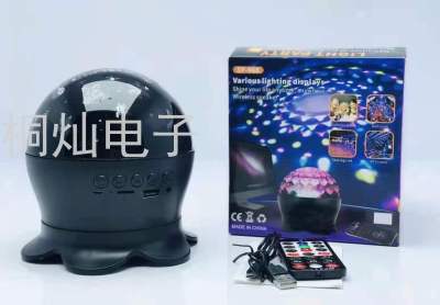 SY-668 New Stage Lights Card Wireless Bluetooth Speaker Octopus Christmas Lights Star Light Audio Gift