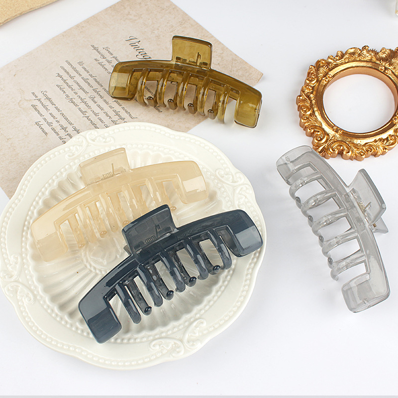 韩版头饰抓夹  简约气质少女气质发夹简约百搭盘发夹饰品批发