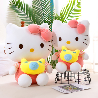 New Creative Hello Kitty Plush Toy Cat Doll Camera Hello Kitty Doll Pillow for Girl Gift