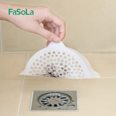 Fasola Disposable Floor Drain Filter Paper Toilet Hair Filter Net Bathroom Hair Stopping Net Sewer Filter Screen