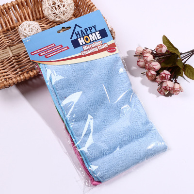 Household Cleaning Dish Towel Lint-Free Scouring Pad Kitchen Household Absorbent Oil-Removing Oil-Free Fiber Rag Wholesale